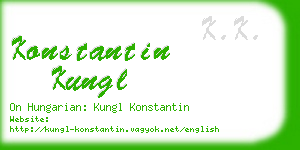 konstantin kungl business card
